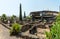 Pilgrimage Church of St. Peter in Capernaum dedicated to St. Peter. Octagonal shaped church built a