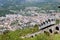 The pilgrimage town of Lourdes from the Pic du Jer