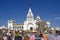 Pilgrims arriving at the church in El Rocio, Spain