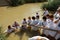 Pilgrims at the Baptism Site Qasr el Yahud