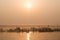 Pilgrims Bathing in the Ganges at Sunrise, Varanasi, India