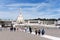 Pilgrims crawling on their knees to the shrine at Fatima