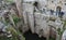 Pilgrims in The Pool of Bethesda in the Muslim Quarter of Jerusalem