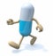 Pill with arms and legs runner