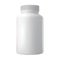Pill bottle. Vitamin supplement white container