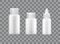 Pill Bottles Set Spray Container Isolated 3D Icons