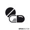 Pill and capsules vector glyph icon
