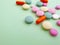 pill on colored background prescription capsule compulsive