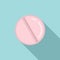 Pill dosage icon, flat style