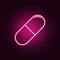 pill icon. Elements of Web in neon style icons. Simple icon for websites, web design, mobile app, info graphics