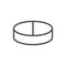 Pill icon vector. Line medicine pill symbol.