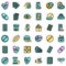 Pill icons set vector flat