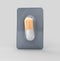 Pill of Penicillin, isolated white 3d Illustration, clipping path included