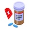 Pill regulation icon isometric vector. Product trade