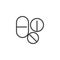 Pill and tablets outline icon