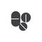 Pill and tablets vector icon