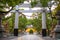 Pillar entrance at shrine , Minatogawa Shrine