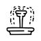 pillar fountain line vector doodle simple icon