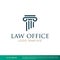 Pillar Greek, Column Law Office, Law Firm, Attorney Icon Vector Logo Template Illustration Design. Vector EPS 10.