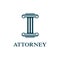 Pillar justice logo attorney greek pillar landmark attorney