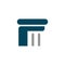 Pillar Management F Letter Shape Investment Logo Template