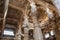 Pillar marble stone carving inside Jain Ranakpur Temple, Udaipur, Rajasthan, India