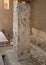 Pillar and reliefs in the Tomb of Nemtymes, one of the New Kingdom tombs in the Saqqara necropolis, Egypt.