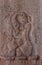 Pillar sculpture of dancing woman at Hazara Rama Temple, Hampi, Karnataka, India