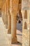 Pillars at the giant Ancient Chand Baori Stepwell of Abhaneri