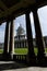 Pillars in Greenwich University campus, London, England