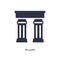 pillars icon on white background. Simple element illustration from history concept