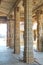 Pillars inside a hindu temple at Hampi, India