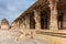 Pillars on long open hall at Krishna Temple, Hampi, Karnataka, India