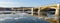 Pillars of Margaret Bridge, Budapest on the icy Danube