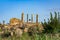 Pillars and a Stork Nest at the Roman Ruins of Volubilis in Morocco