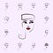 Pillbox hat, girl icon. Hat, girl icons universal set for web and mobile