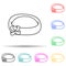 Pillbox hat multi color set icon. Simple thin line, outline vector of hats icons for ui and ux, website or mobile application