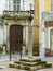 Pillory in front of the church of SÃ£o Bartolomeu in the city of Coimbra.