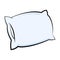 Pillow icon in cartoon style