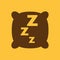 The pillow icon. Cushion and dream, sleeping, hotel, hostel symbol. Flat