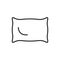 Pillow line icon vector