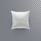 Pillow mockup isolated on transparent background.