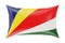 Pillow with Seychelloise flag. 3D rendering