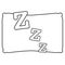 Pillow Sleep ZZZs Icon Simple