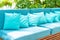 Pillow on sofa chair decoration outdoor patio