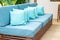 Pillow on sofa decoration outdoor patio