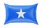 Pillow with Somali flag. 3D rendering