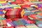 Pillow, traditional native thai style pillow, colorful thai style pillow, many various pillow pile stack