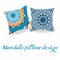 Pillows decorated by mandala. decorative elements.