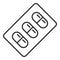 Pillpack capsule icon, outline style